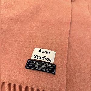 Acne Studios oversized scarf pink 100% wool